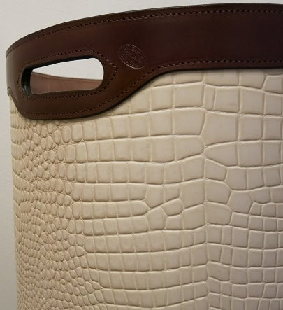 Leder-Papierkorb