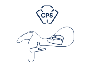 Sattelbaum-Skizze des Coccyx Protection Systems