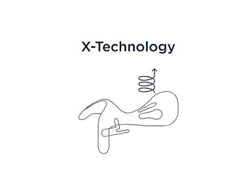 Sattelbaum-Skizze der X-Technologie